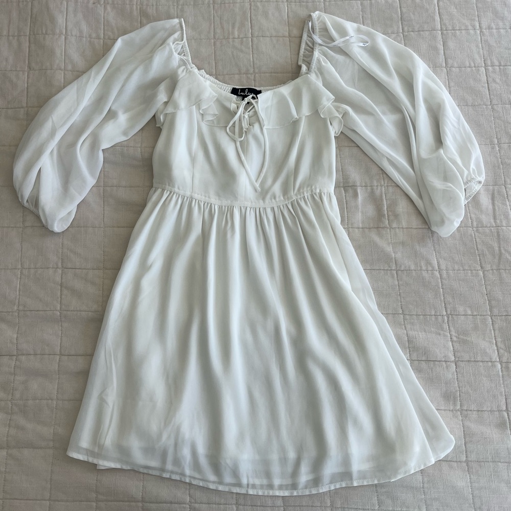 Lulus white square neck dress